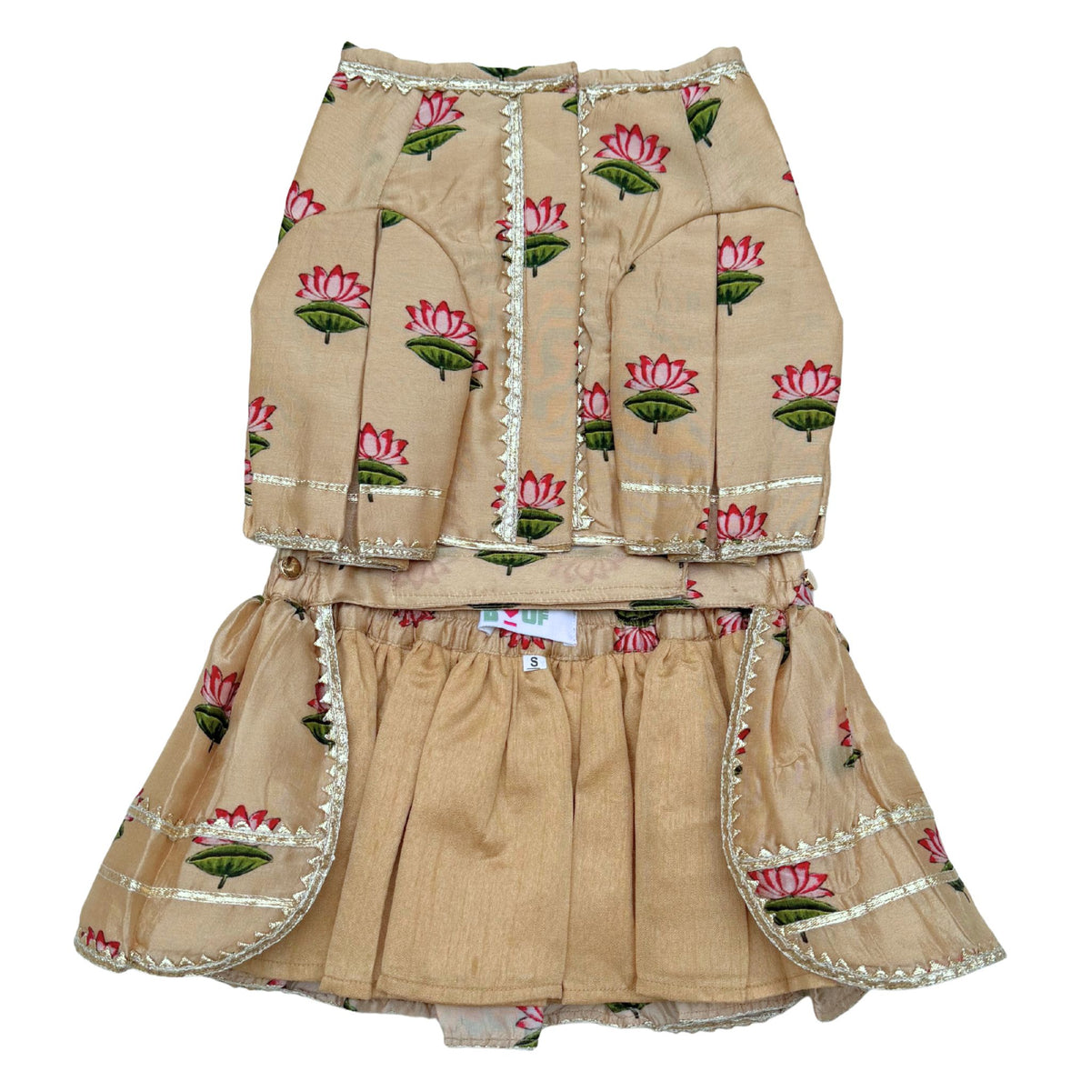 RAJKAMAL BEIGE LEHENGA FOR DOGS AND CATS