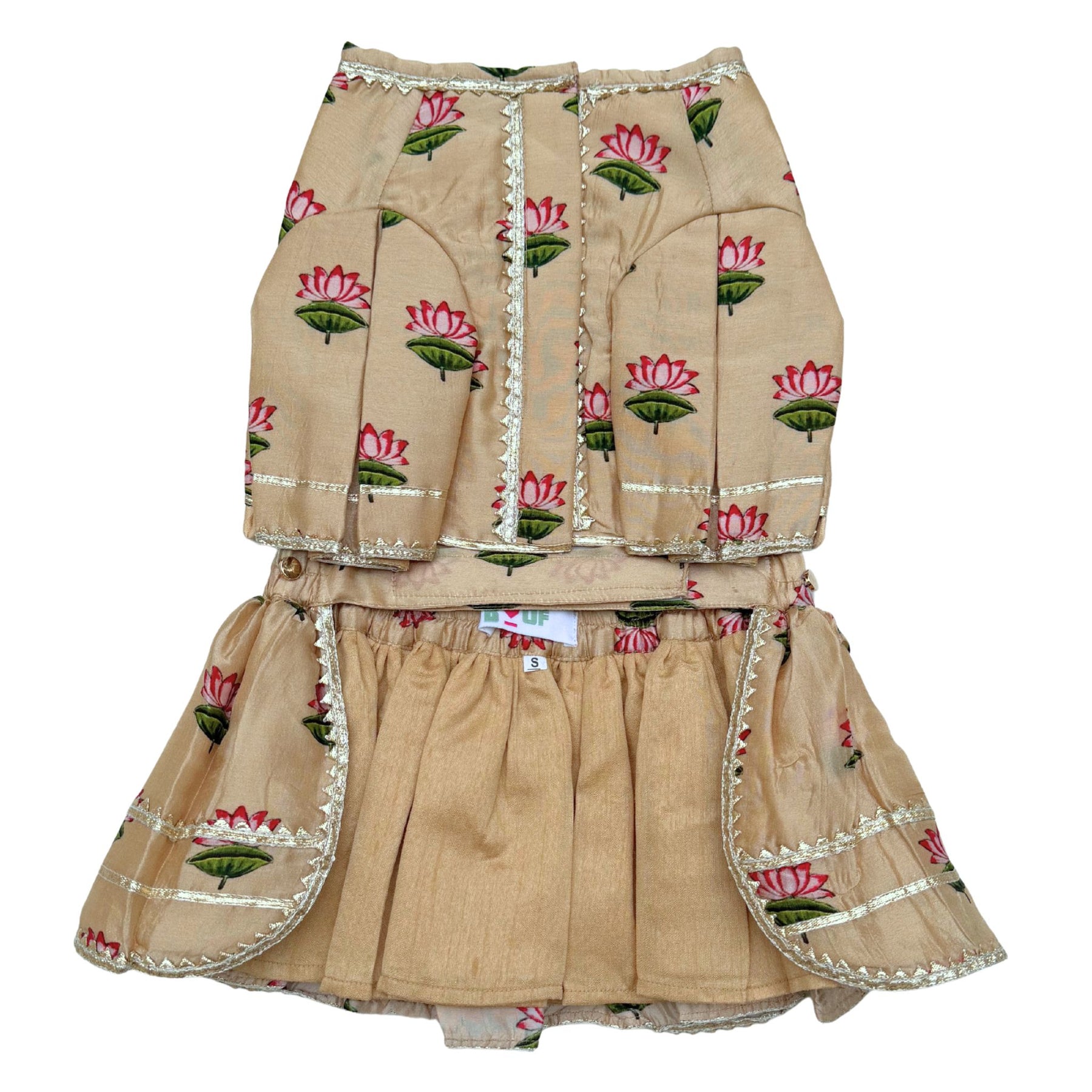 RAJKAMAL BEIGE LEHENGA FOR DOGS AND CATS