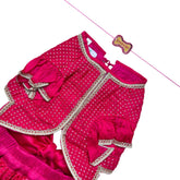 RANI PINK SITARA BOW LEHENGA + GOOD GIRL PINK BONE RAKHI FOR DOG AND CATS