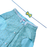 BLUE TEXTURED PEARL DOG SHERWANI + GOOD BOY BLUE BONE RAKHI FOR DOG AND CATS