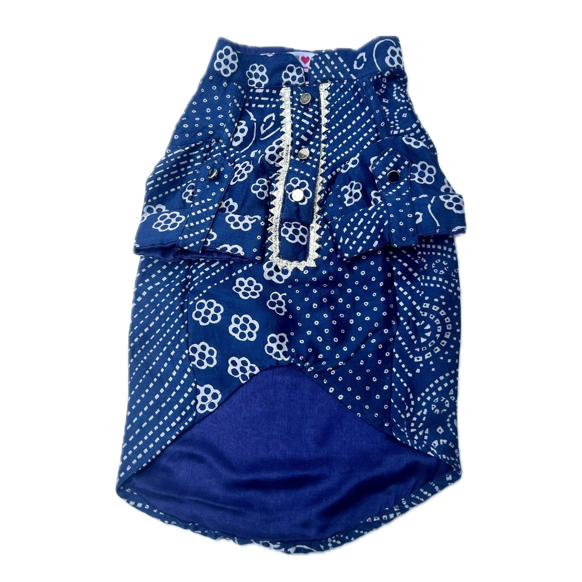 BLUE PATHANI DOG KURTA+EVIL EYE RAKHI FOR DOGS AND CATS