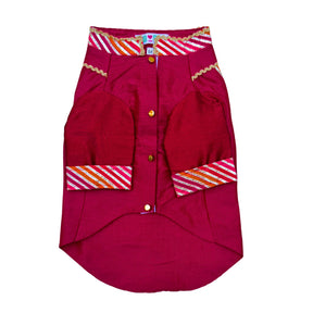 KHANAK CRIMSON RED KURTA FOR DOGS AND CATS