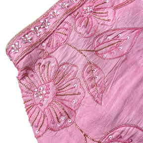 PINK BEADED FLOWER APPLIQUE SHERWANI FOR DOGS AND CATS