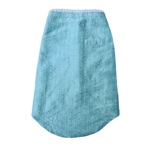 BLUE TEXTURED PEARL DOG SHERWANI + GOOD BOY BLUE BONE RAKHI FOR DOG AND CATS