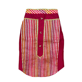KHANAK CRIMSON RED KURTA FOR DOGS AND CATS