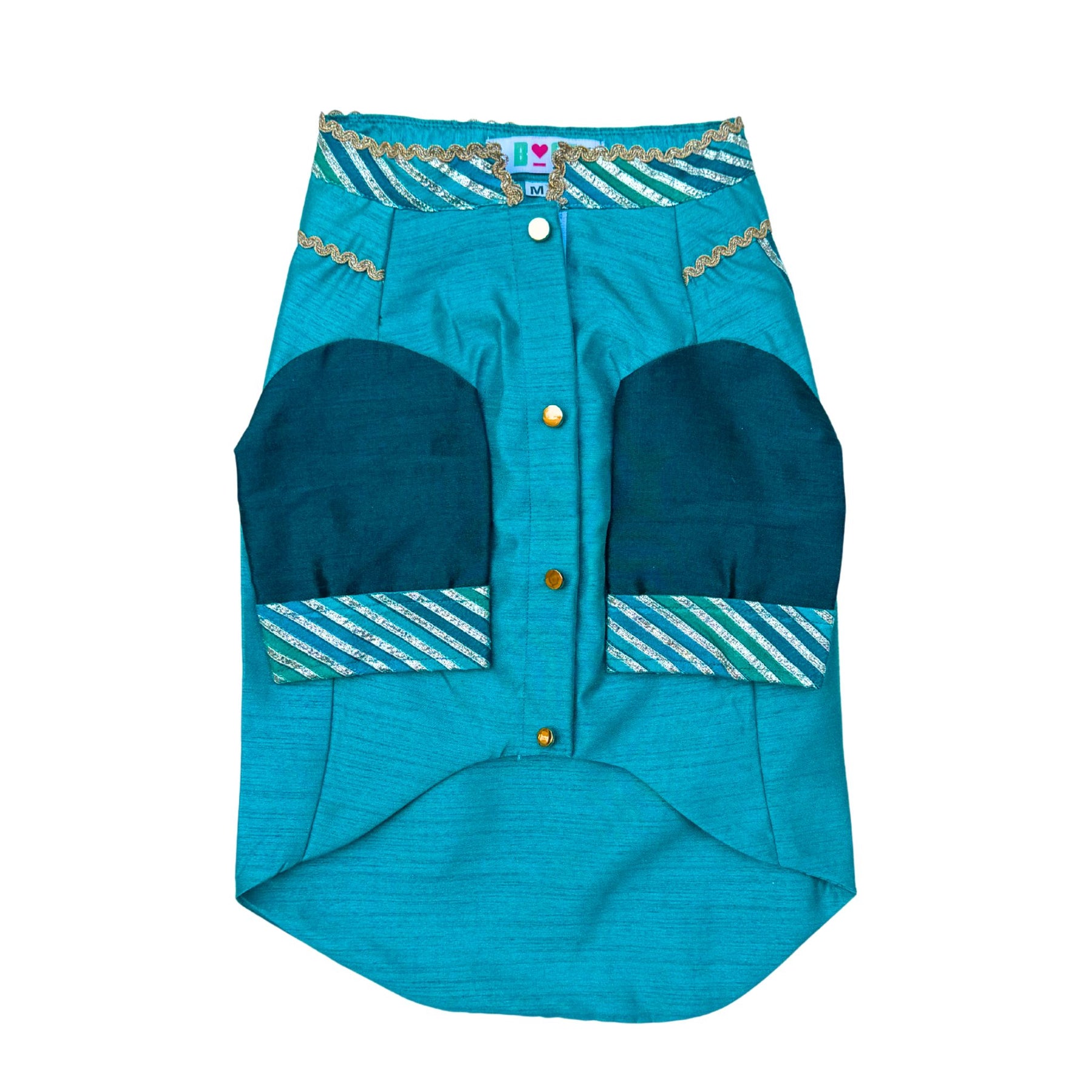 KHANAK TEAL BLUE KURTA FOR DOGS AND CATS