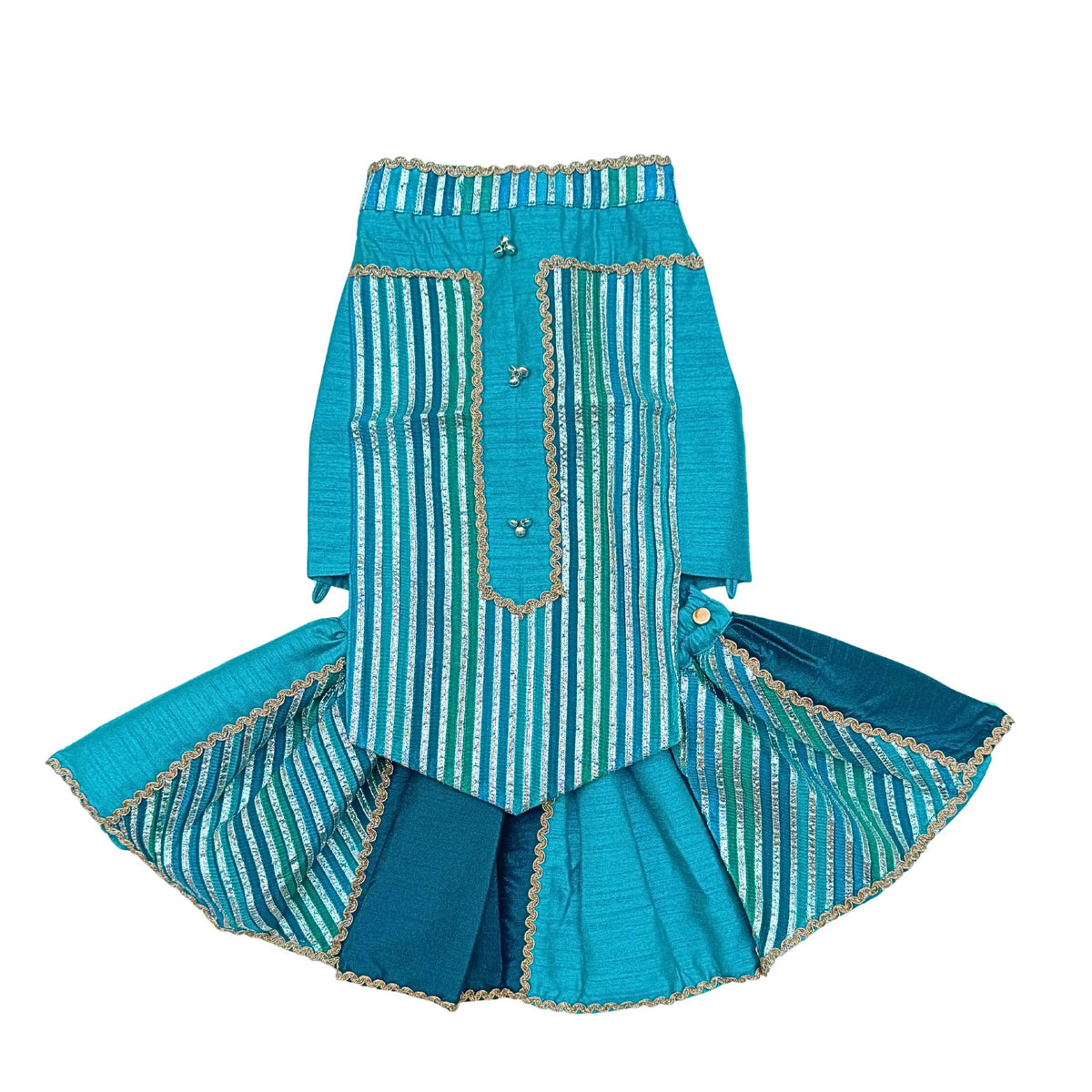 KHANAK TEAL BLUE LEHENGA FOR DOGS AND CATS