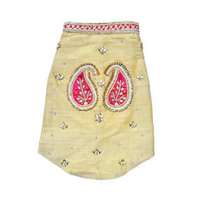 GOLD APPLIQUÉ GOTA PATTI SHERWANI FOR DOGS AND CATS