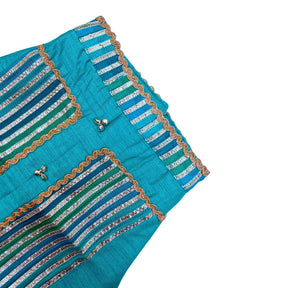 KHANAK TEAL BLUE LEHENGA FOR DOGS AND CATS