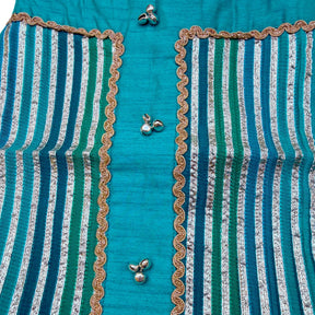 KHANAK TEAL BLUE LEHENGA FOR DOGS AND CATS
