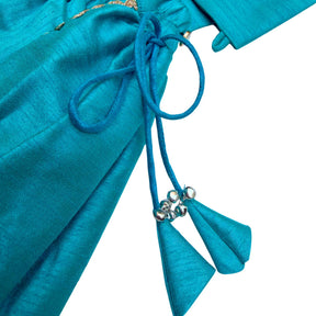 KHANAK TEAL BLUE LEHENGA FOR DOGS AND CATS