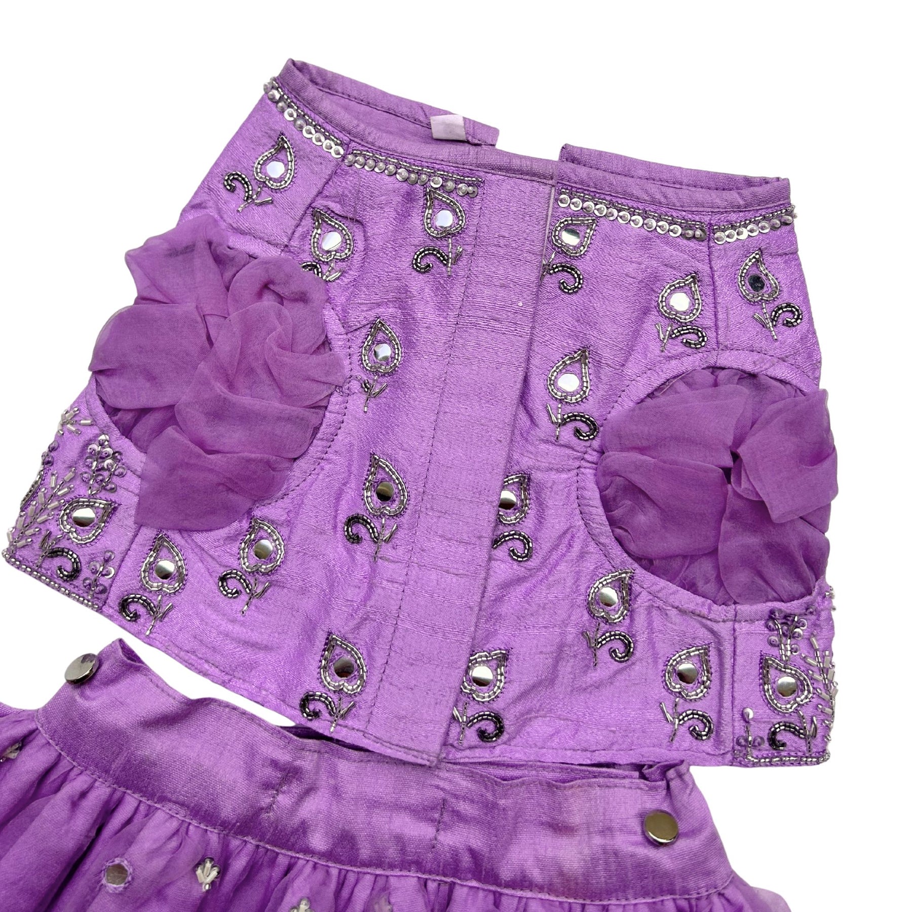 LAVENDER MIRROR BUTI EMBROIDERED LEHENGA FOR DOGS AND CATS