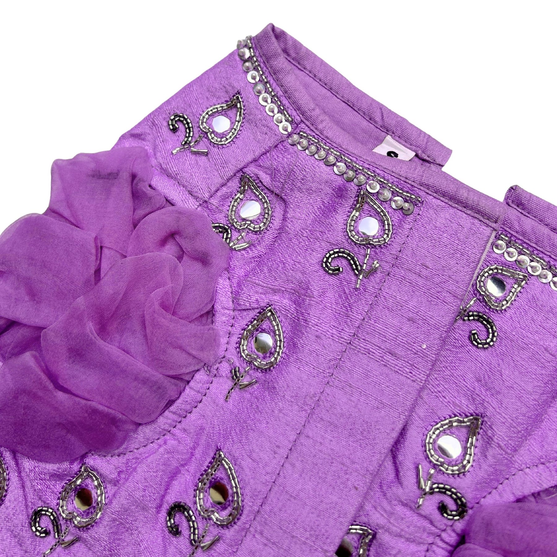 LAVENDER MIRROR BUTI EMBROIDERED LEHENGA FOR DOGS AND CATS