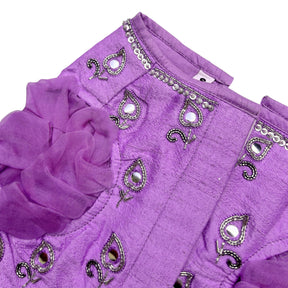 LAVENDER MIRROR BUTI EMBROIDERED LEHENGA FOR DOGS AND CATS