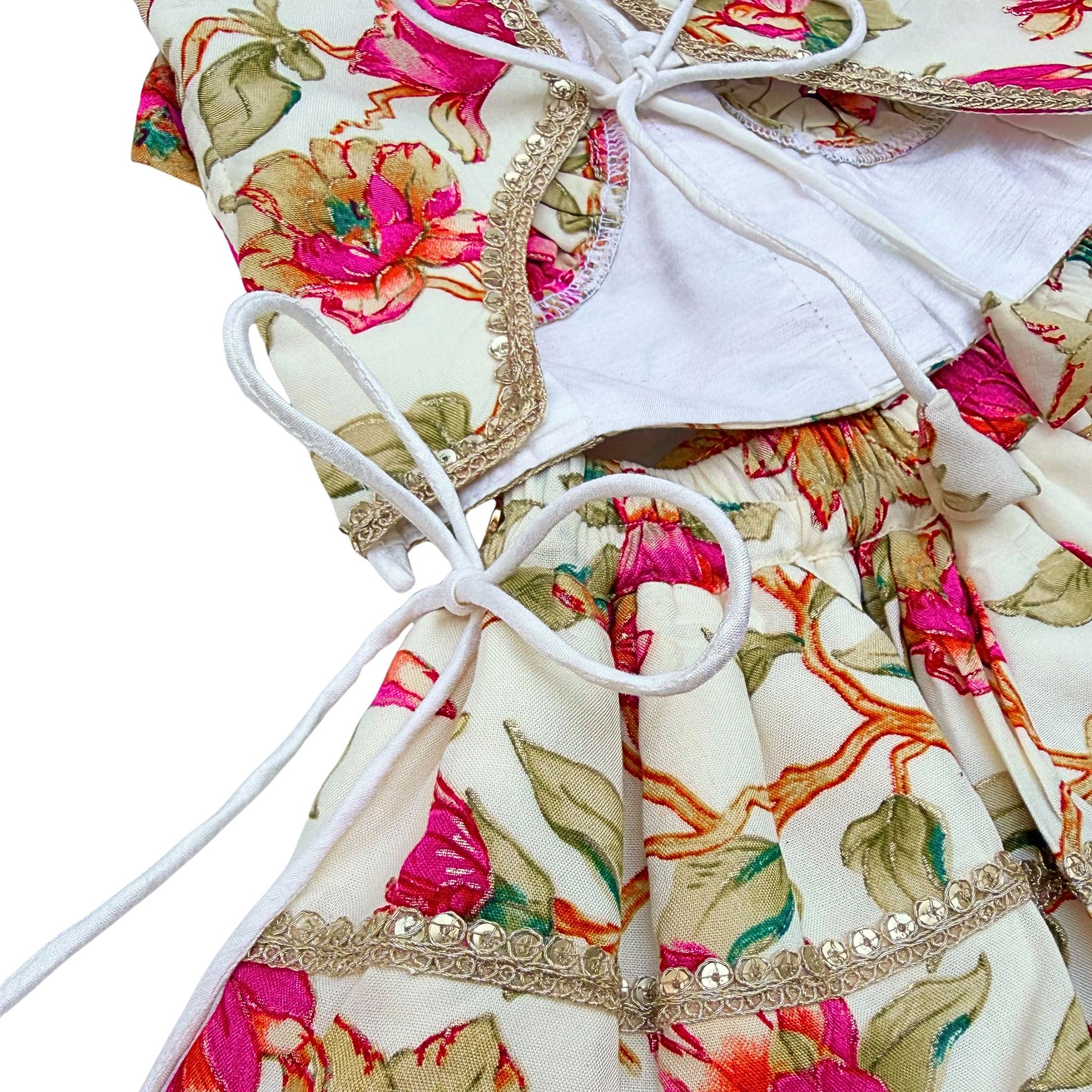 PHOOLJAAL OFF-WHITE LEHENGA FOR DOGS AND CATS