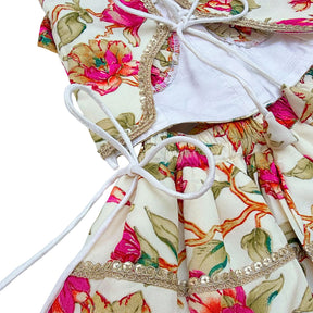 PHOOLJAAL OFF-WHITE LEHENGA FOR DOGS AND CATS