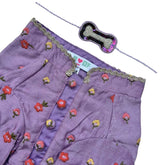 SUNSET PURPLE FLOWER EMBROIDERED DOG KURTA + PURPLE PEARL RAKHI FOR DOGS AND CATS