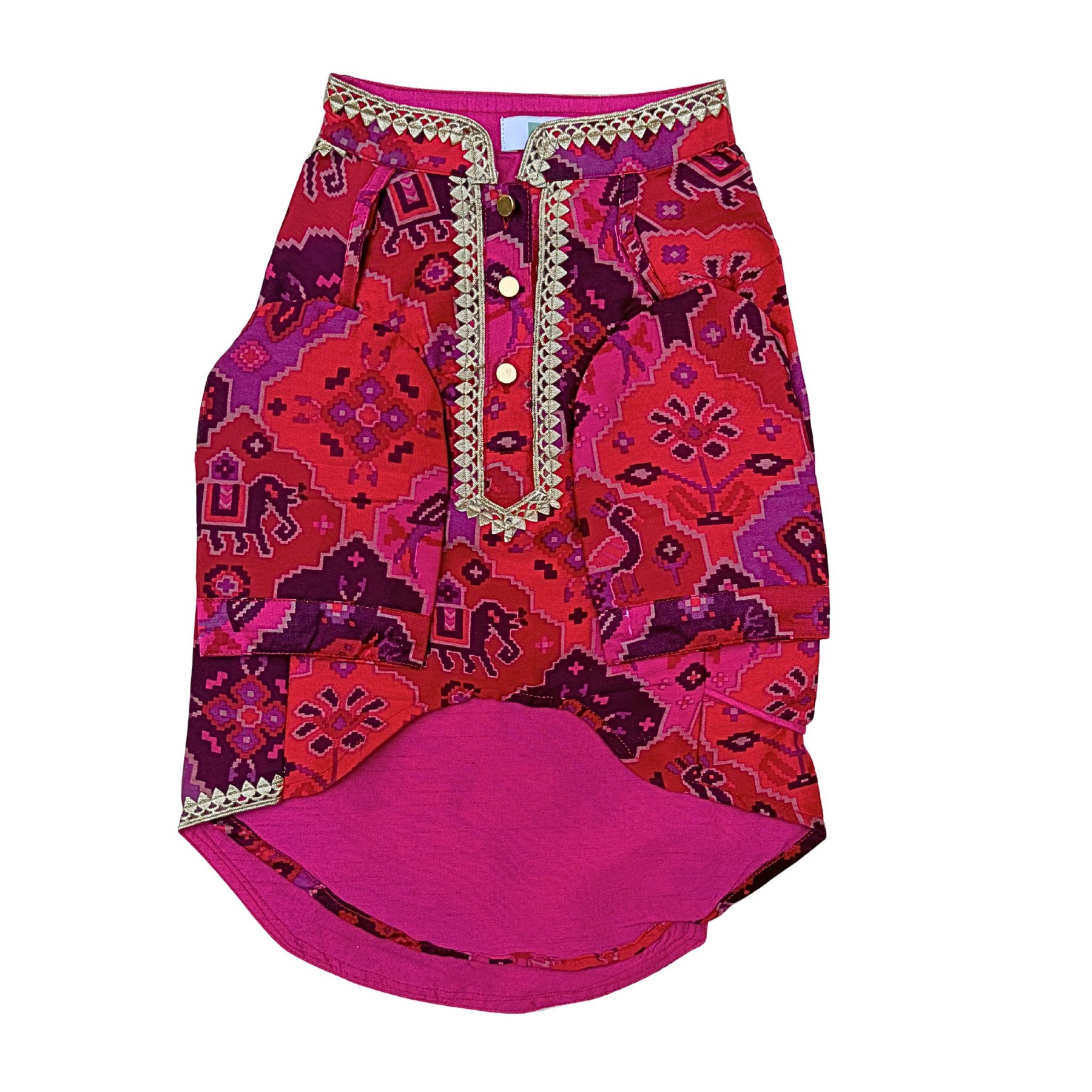 PATOLA PINK KURTA FOR DOGS AND CATS