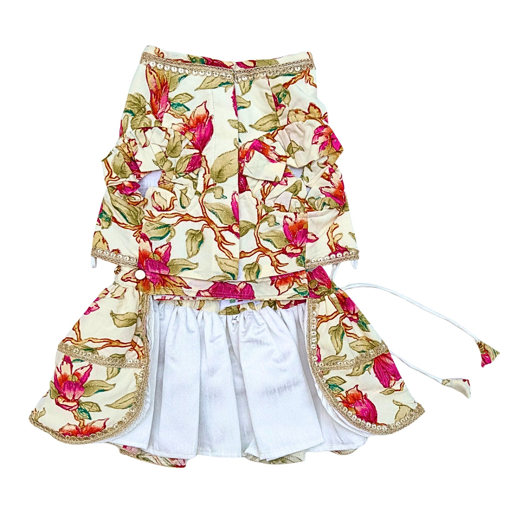 PHOOLJAAL OFF-WHITE LEHENGA FOR DOGS AND CATS