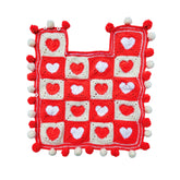 VALENTINE HEART PATCH WORK CROCHET JACKET FOR DOGS AND CATS