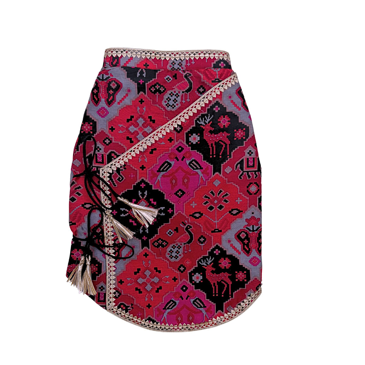 PATOLA BLACK KURTA FOR DOGS AND CATS