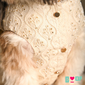 BEADED FLOWER HAND EMBROIDERED SHERWANI FOR DOGS AND CATS