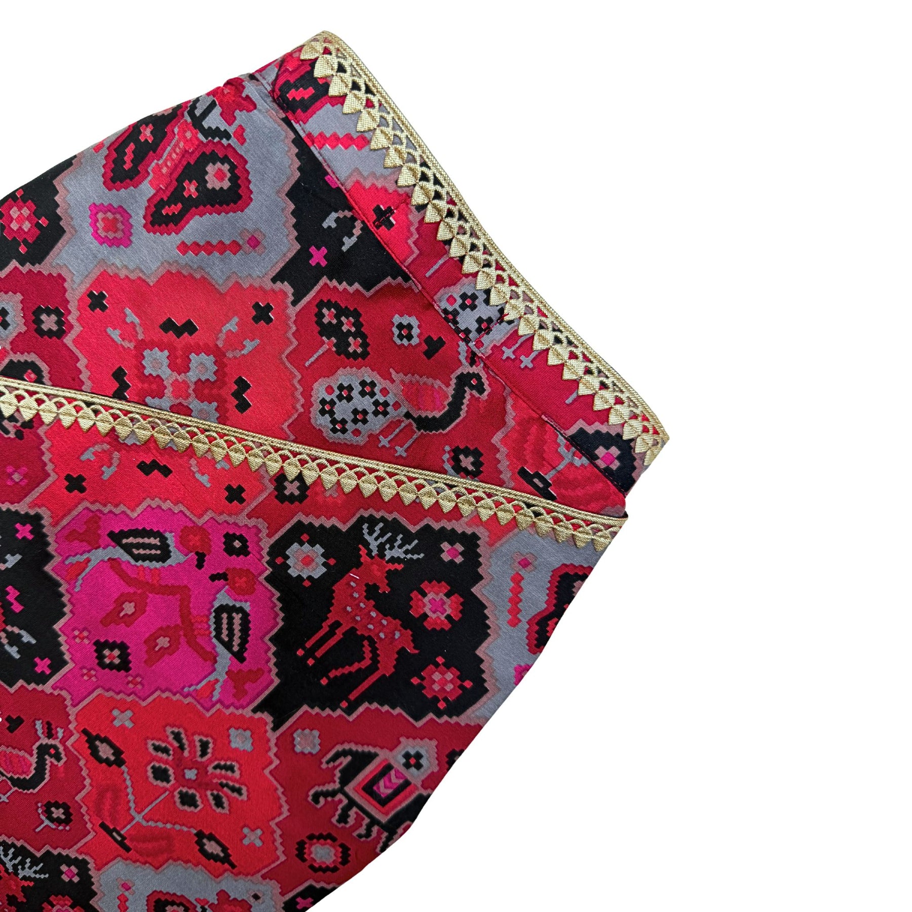 PATOLA BLACK KURTA FOR DOGS AND CATS