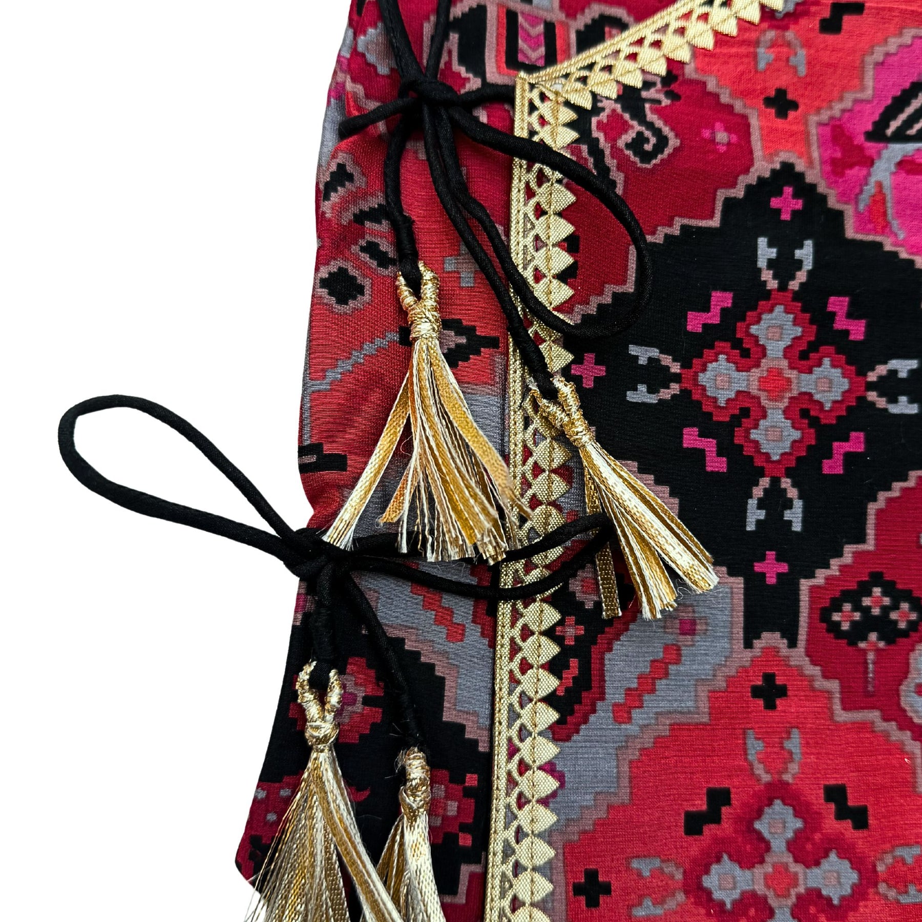 PATOLA BLACK KURTA FOR DOGS AND CATS
