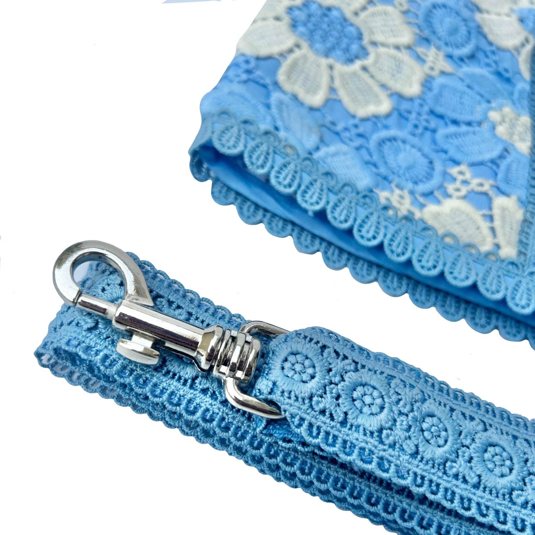 BLUE LACE HARNESS WITH LEASH