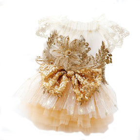 GOLDEN GARLAND DOG DRESS