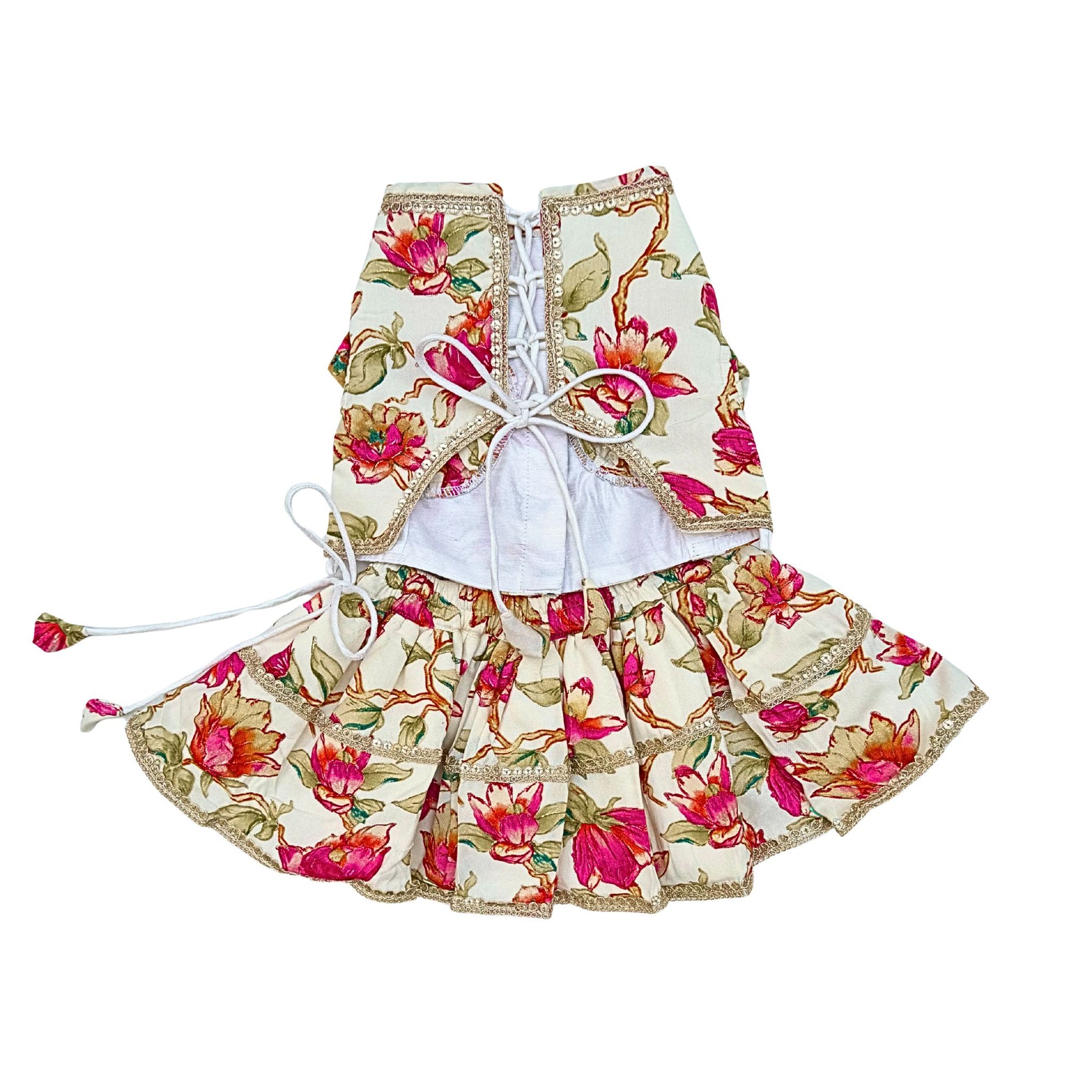 PHOOLJAAL OFF-WHITE LEHENGA FOR DOGS AND CATS