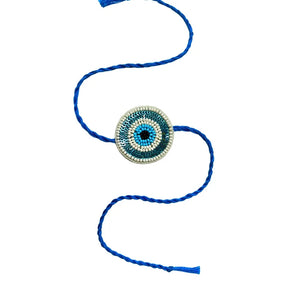 BLUE PHOOL COTTON DOG KURTA+EVIL EYE RAKHI FOR DOGS AND CATS