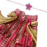 FUCHSIA LEAF DOG KURTA + PINK WOOF PAW RAKHI FOR DOGS AND CATS