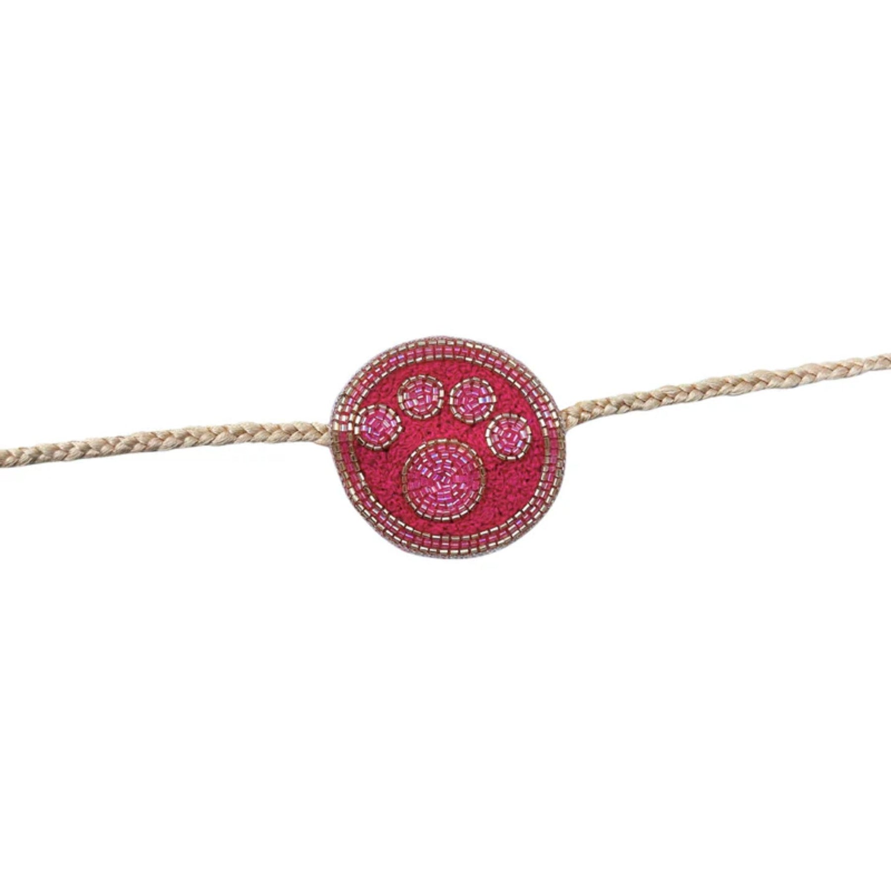 ROYAL ROSE VELVET SHERWANI + PINK PAW RAKHI FOR DOGS AND CATS