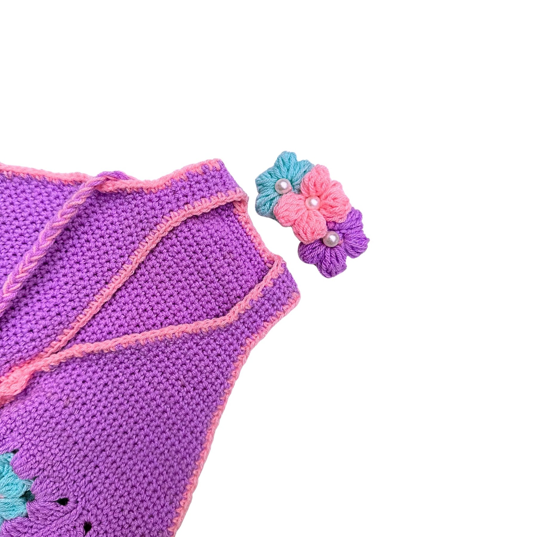LAVENDER FLUFFY FAIRY CROCHET DRESS FOR DOGS AND CATS