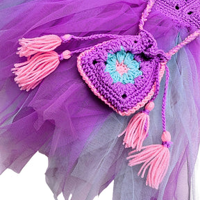 LAVENDER FLUFFY FAIRY CROCHET DRESS FOR DOGS AND CATS