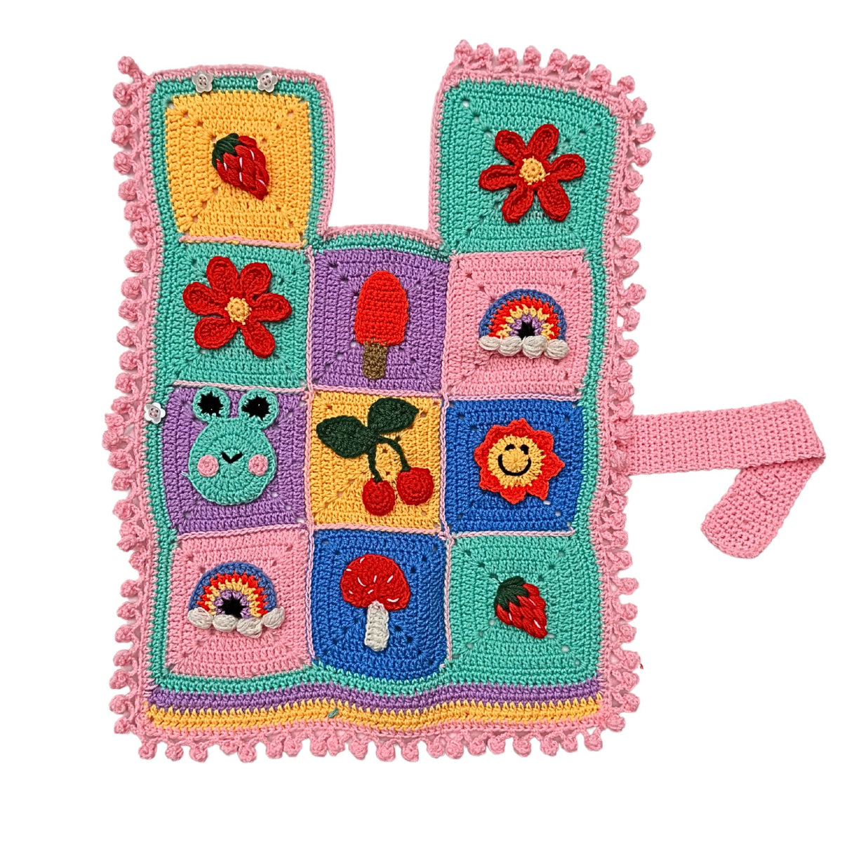 HAPPY PATCH WORK CROCHET JACKET FOR DOGS AND CATS
