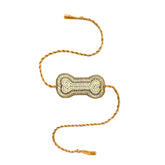 OFF-WHITE PEARL GOLD BONE RAKHI FOR DOGS AND CATS