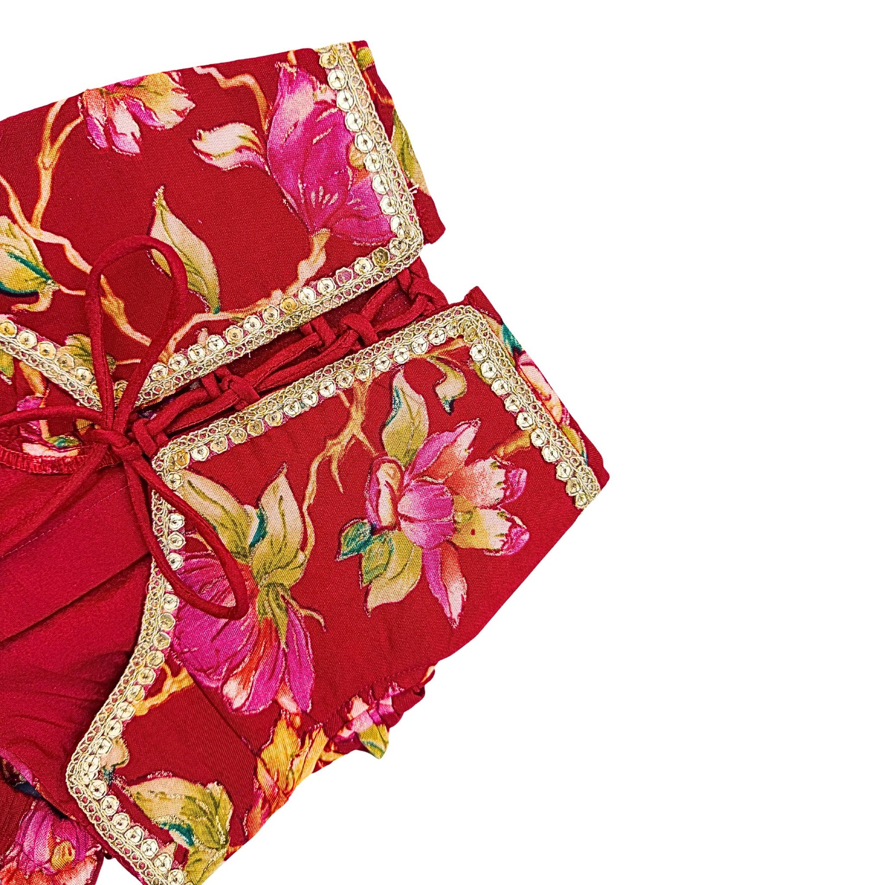 PHOOLJAAL SCARLET LEHENGA FOR DOGS AND CATS