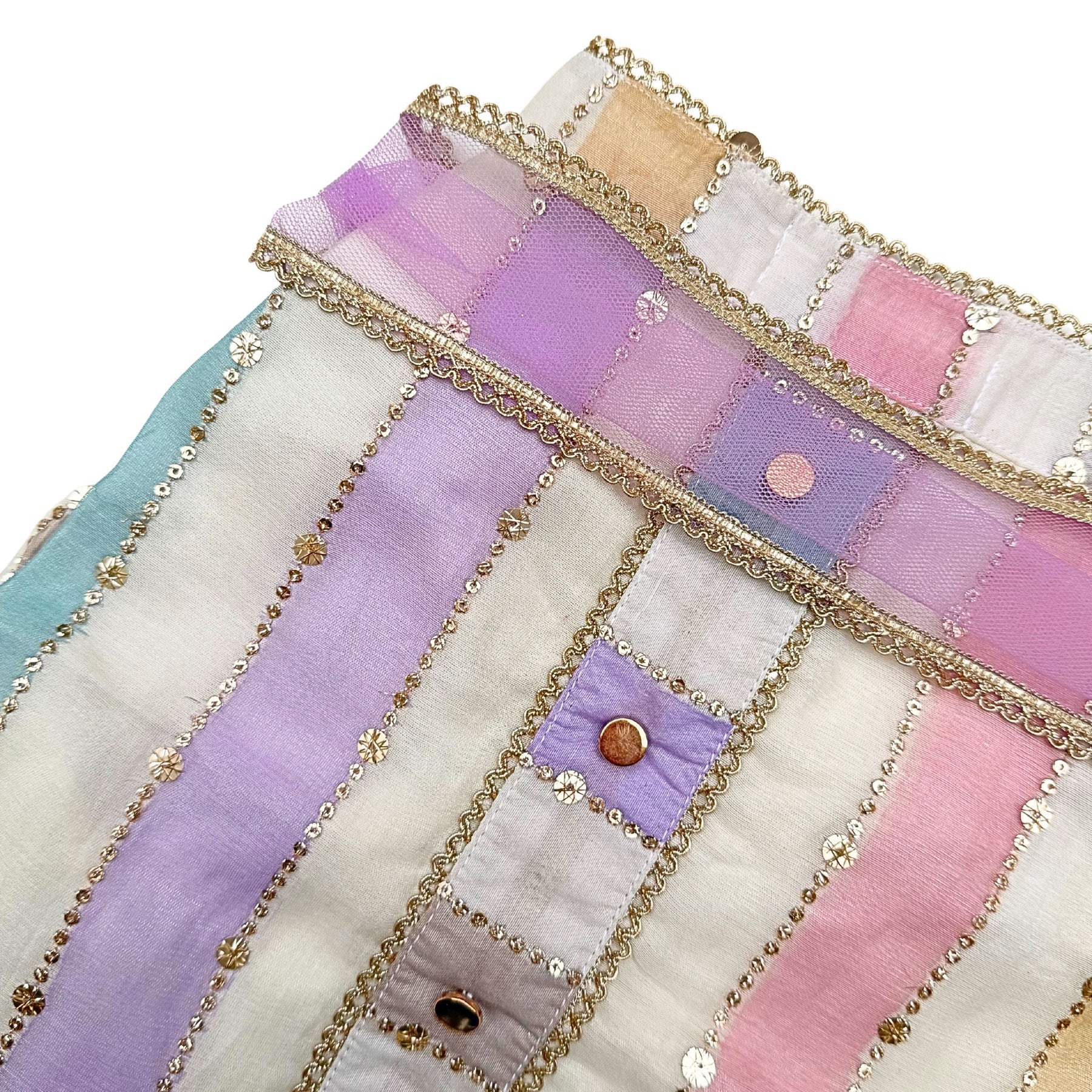 OFF-WHITE MULTICOLOURED STRIPE KURTA FOR DOGS AND CATS