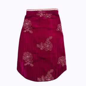 ROYAL ROSE VELVET SHERWANI + PINK PAW RAKHI FOR DOGS AND CATS