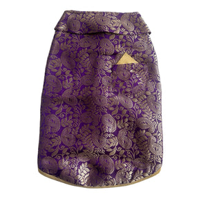 PURPLE PAISLEY BROCADE DOG WAISTCOAT