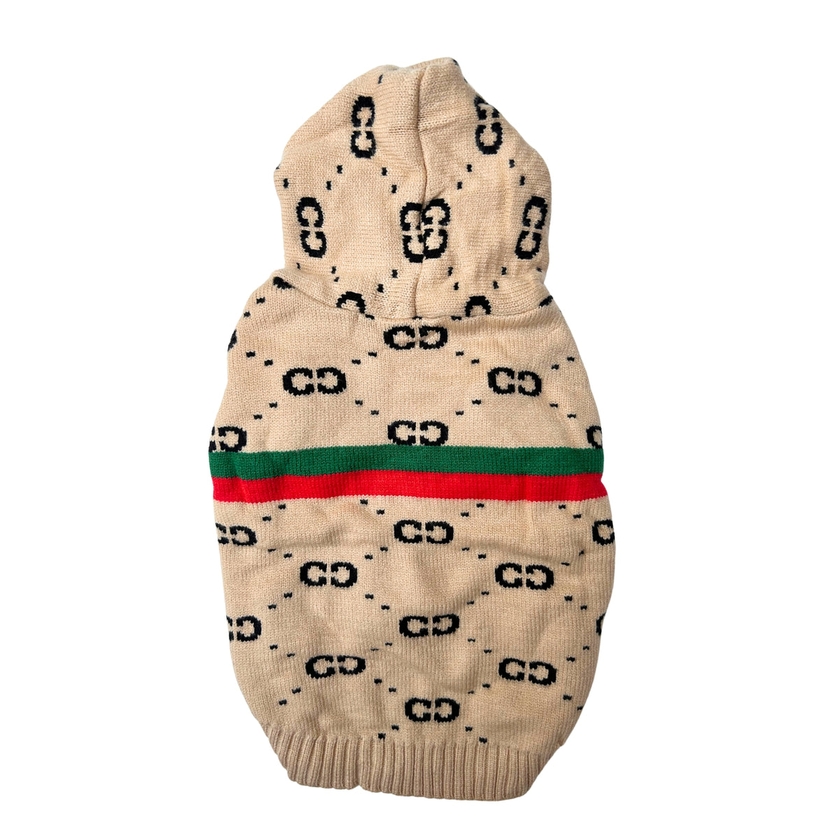 BEIGE PAW-CCI DOG HOODIE