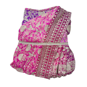 GULABI BANARASI SAREE FOR DOGS AND CATS