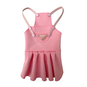 PINK PAW-DA LEATHER STRAP DOG DRESS