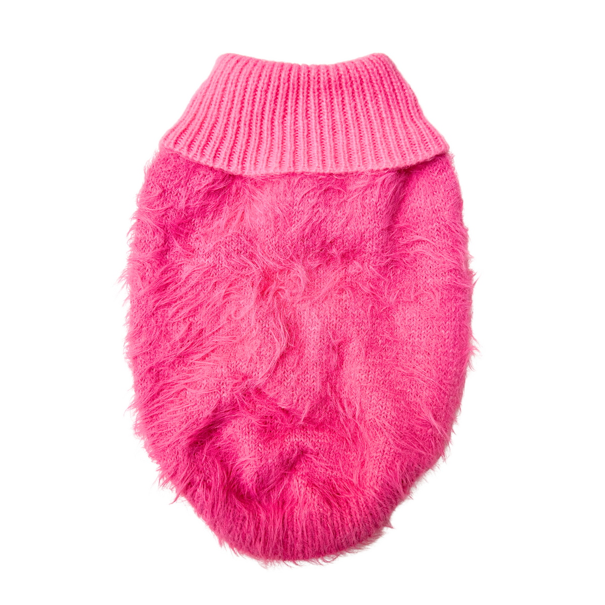 PINK FURRY TURTLE NECK DOG SWEATER