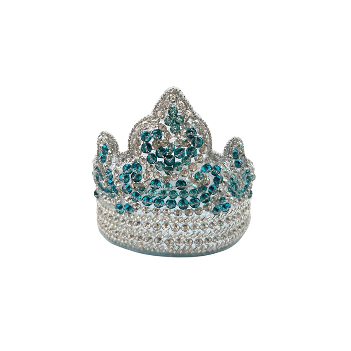 BLUE SILKWING PRINCESS DRESS WITH CROWN FOR DOGS AND CATS