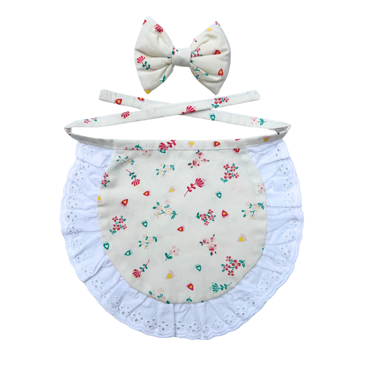 SPRINGTIME BIB WITH BOW FOR DOGS AND CATS