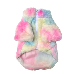 COLOURFUL FUR DOG JACKET