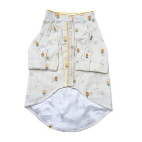 LEMON LACE FLORAL EMBROIDERED KURTA FOR DOGS AND CATS